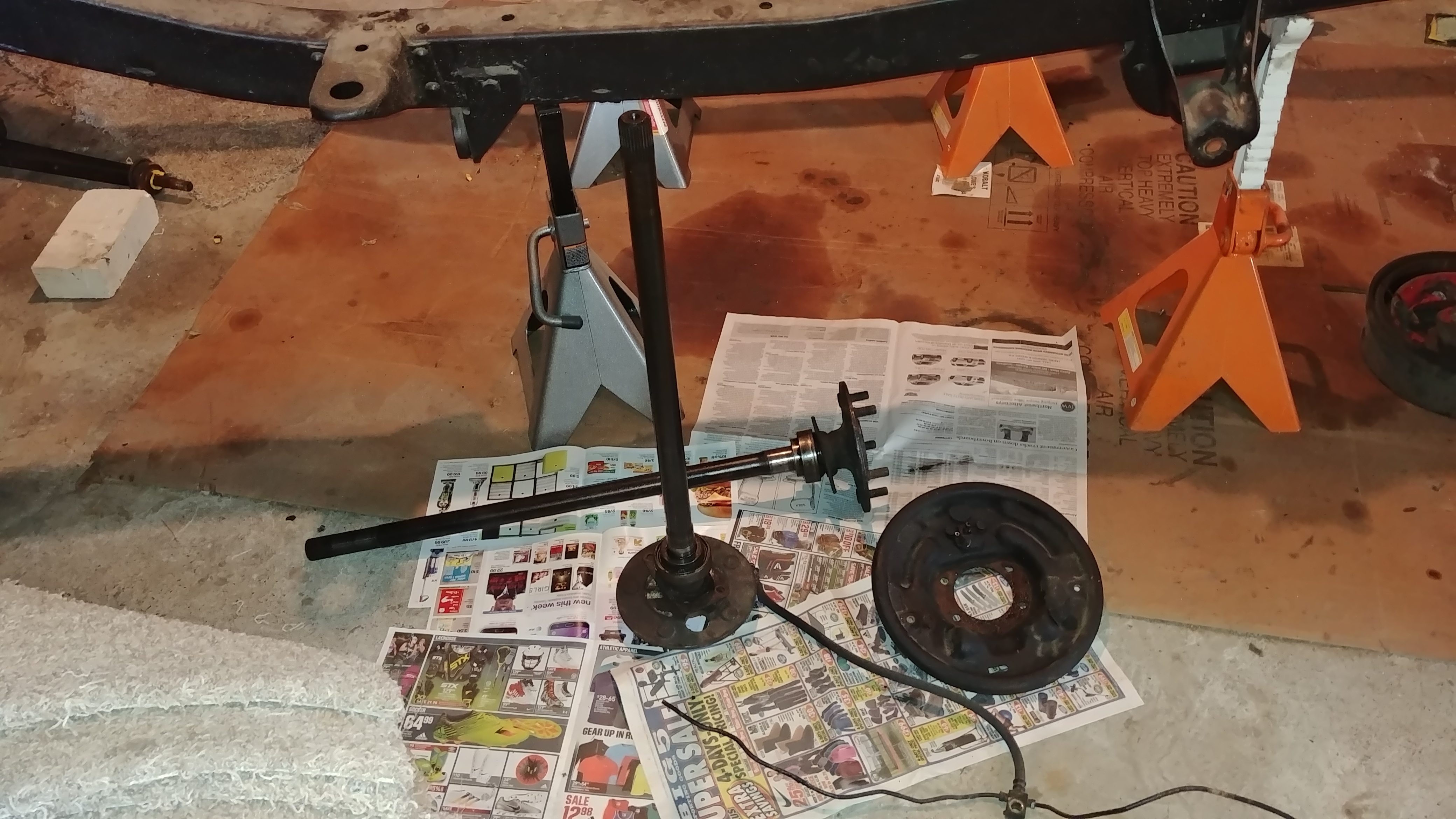 Checking out the axle shafts