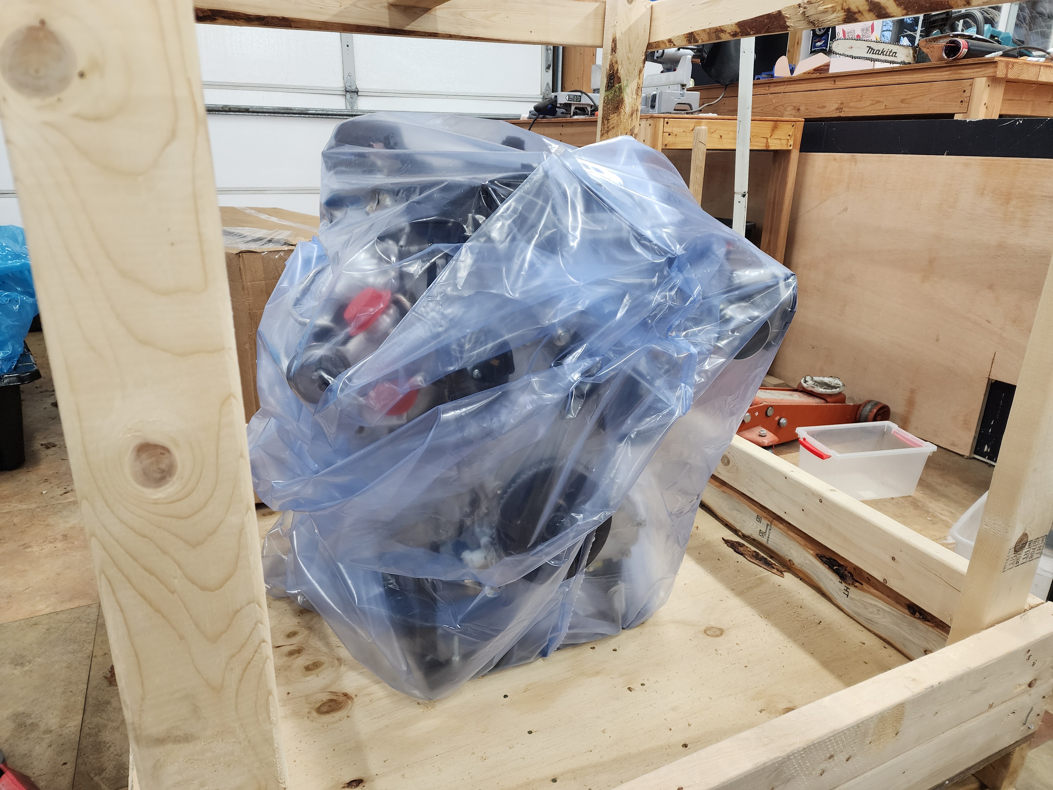 Other side of the EcoBoost, still shrink wrapped
