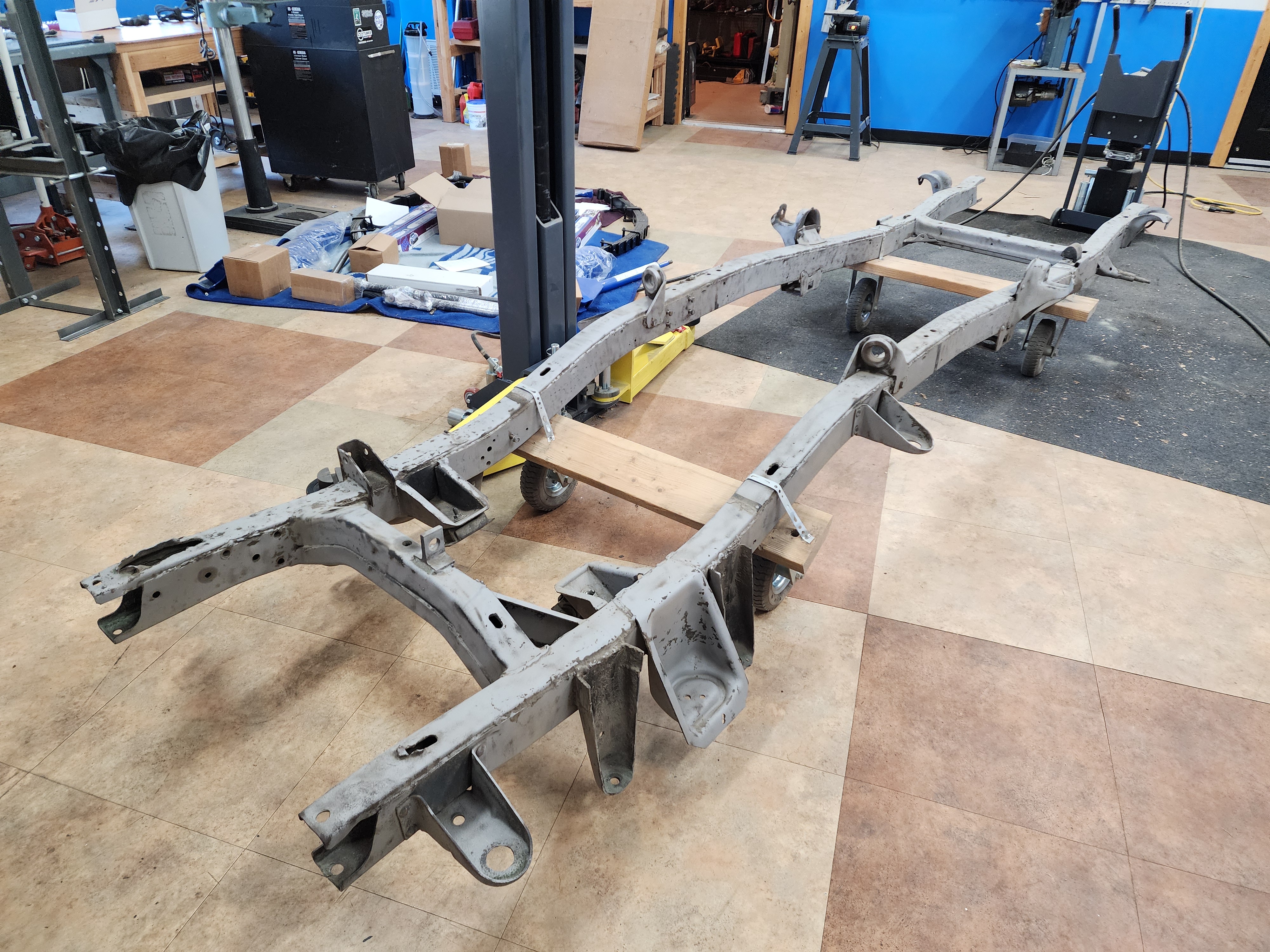 A finally (mostly) clean frame for a (mostly) ready to go 1966 Bronco