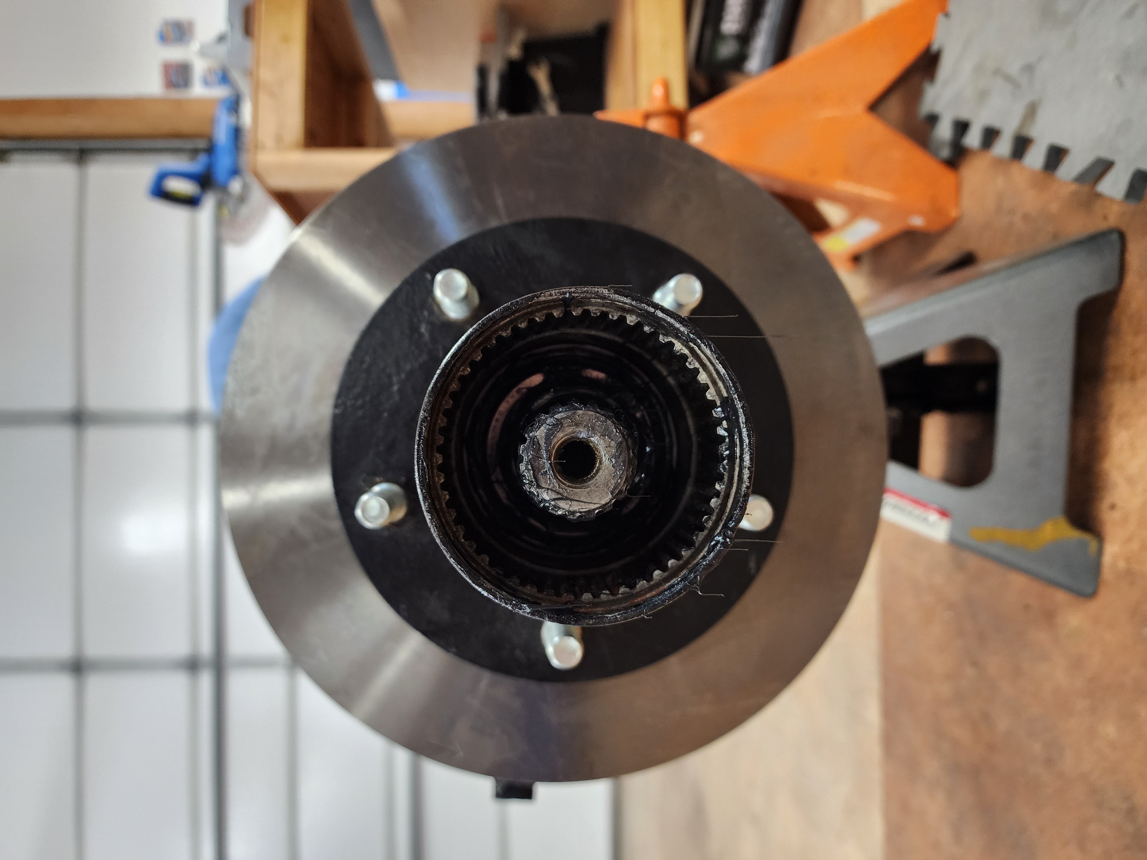 Hub slid on, but not quite done yet