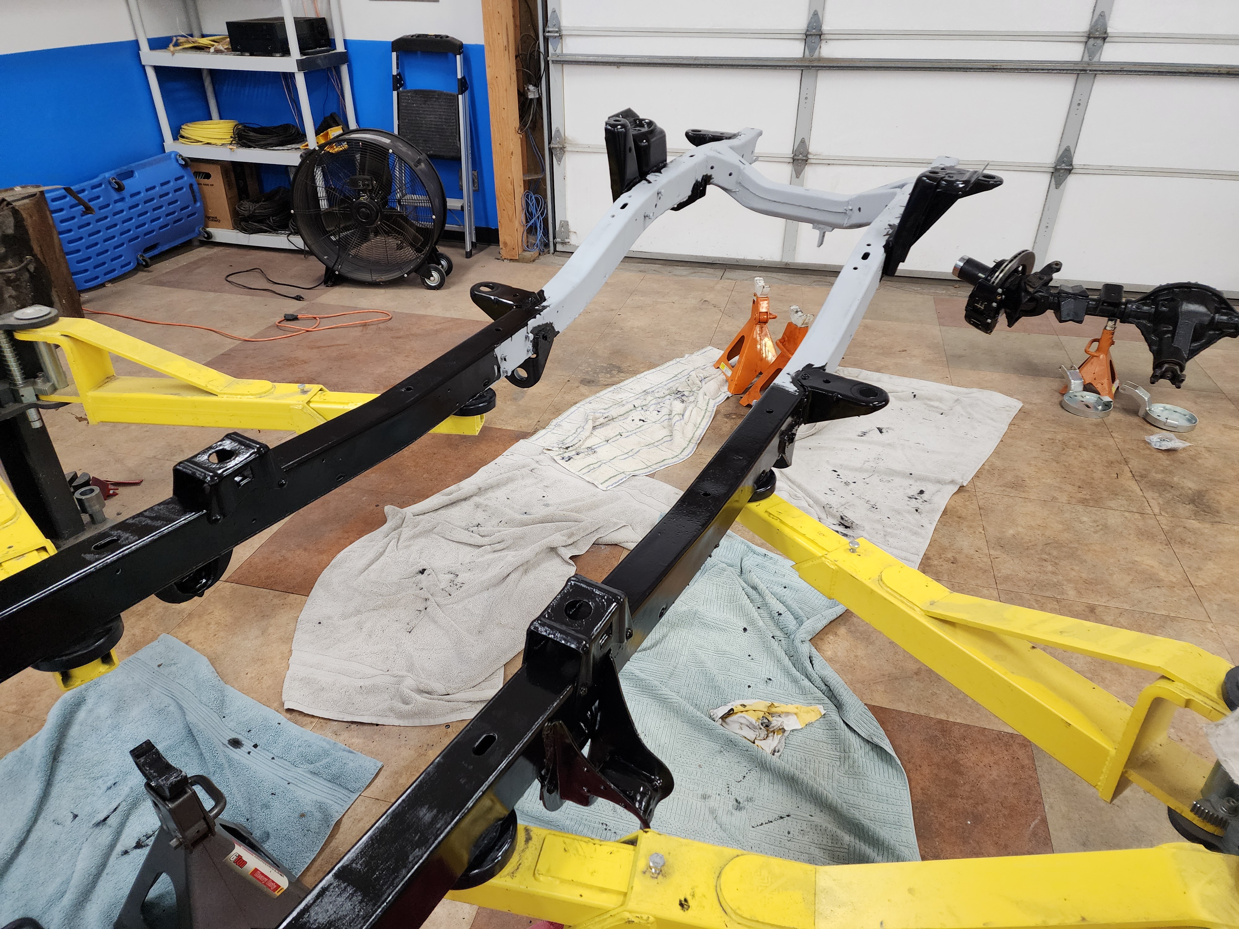 Where we left off, a coated frame ready to add fresh parts